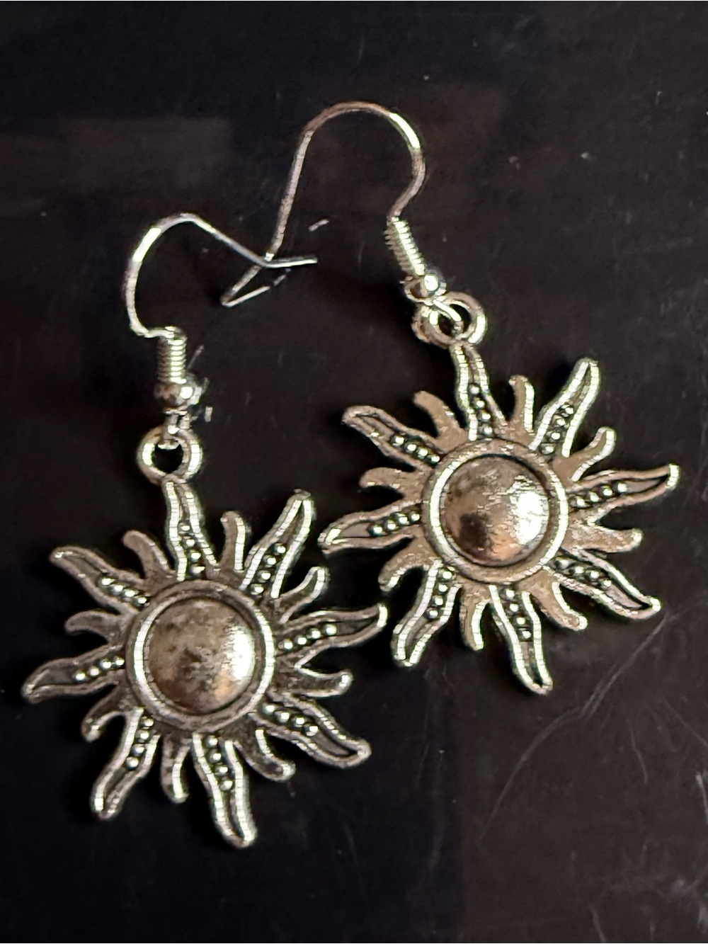 Silver TONE Sunburst Dangle Earrings - Women Jewelry
